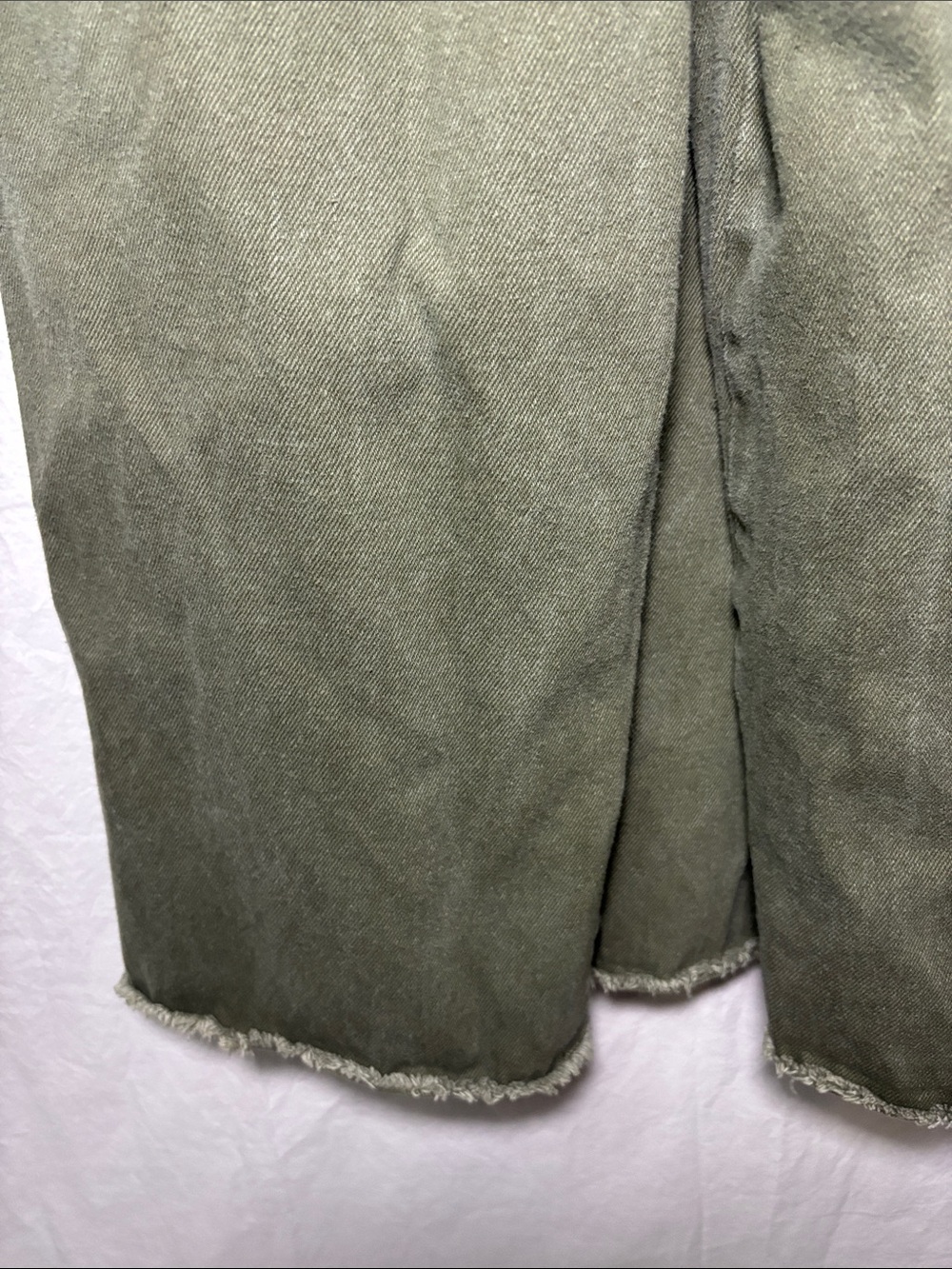 Wishlist Olive Green Button-Front Wide-Leg Jumpsuit - Picture 5 of 6